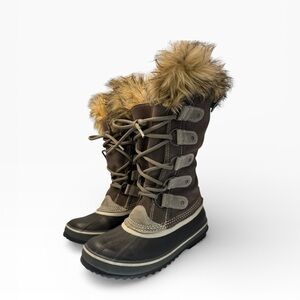 Sorel Black Winter Boots with Faux Fur